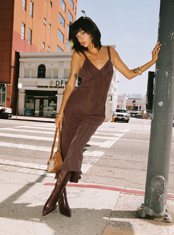 New Arrival Discount Laurette Maxi Dress Brown Petite