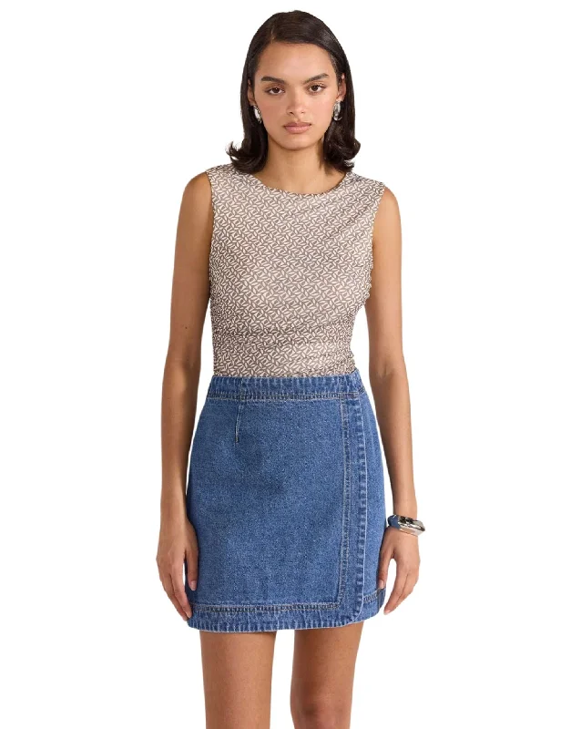 Women's Stylish Outdoor Outfit Relaxed Style Womens Tate Denim Wrap Skirt