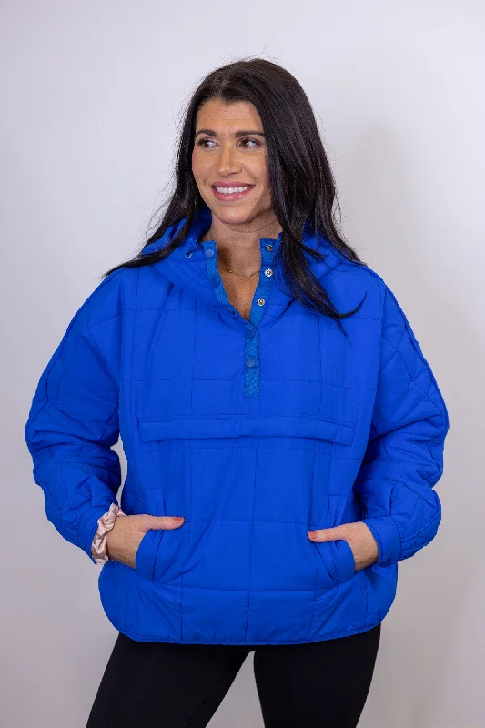 Women's Clothes And Apparel Sets Last Chance Sale Misty Mornings Blue Puffer Hoodie