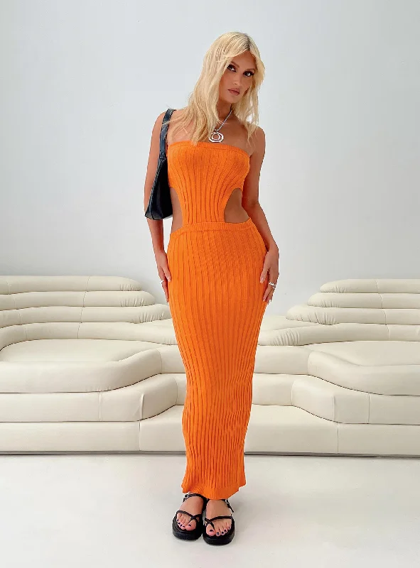 Women's Comfortable Garments Olia Maxi Dress Orange