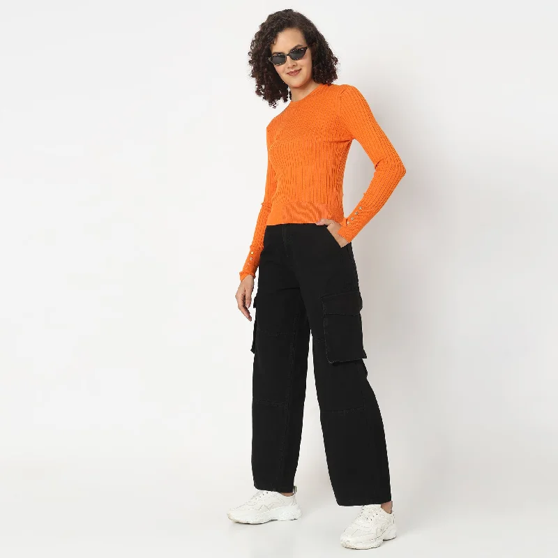 Women's Formal Event Clothing Trend Setting Threads Cargo Fit High Rise Jeans