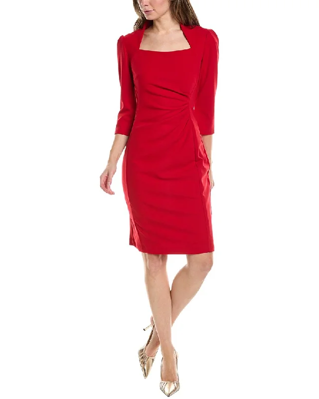 Chic Casual Style Tahari ASL Scuba Crepe Sheath Dress