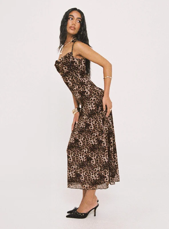 City Fashion Sugar Maxi Dress Leopard