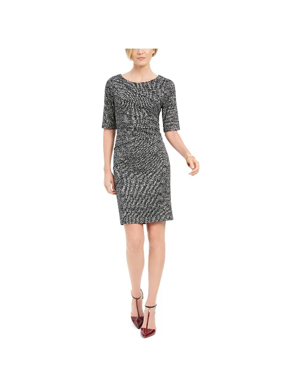 Elegant Clothing For Women Petites Womens Pin Tuck Mini Sheath Dress