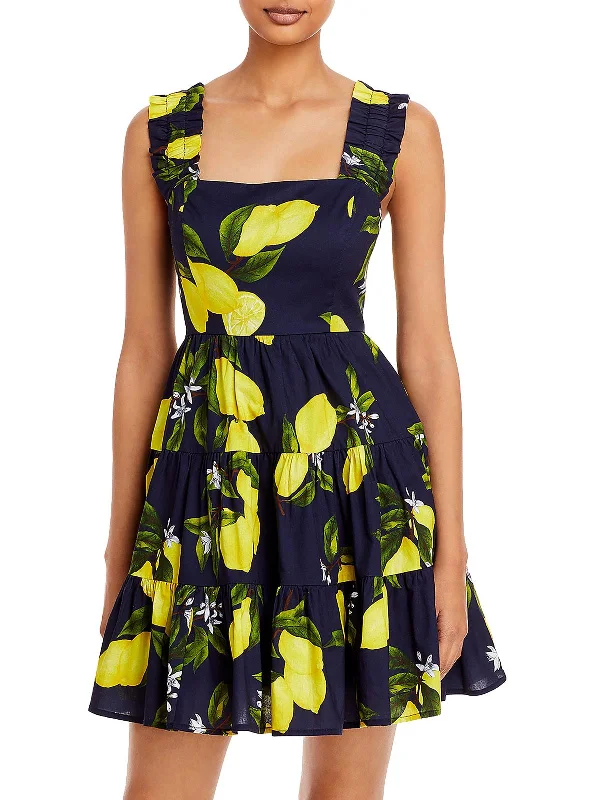 Colorful Clothing Womens Mini Print Fit & Flare Dress