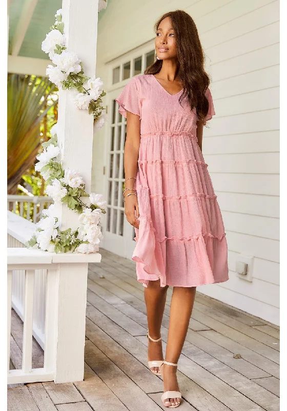 Clothes Sales LASCANA Women's Short Sleeve Tiered Dress