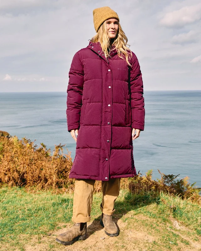 Women's Holiday Clothing Latest Fashion Tahoe - Womens Longline Padded Coat - Burgundy Women's Holiday Clothing Latest Fashion Tahoe - Womens Longline Padded Coat - Burgundy