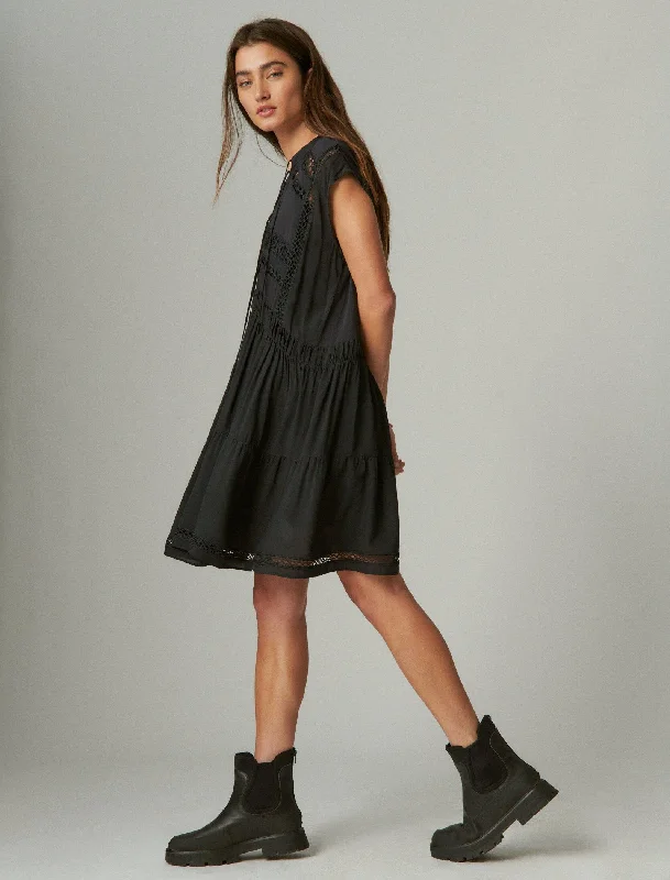 Fashion Sale Lucky Brand Women's Lace Inset Dress