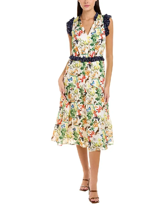 Women's Tops And Clothing ecru Ruffle Tiered Dress