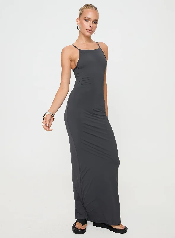Workwear Fashion for Women Nayana Maxi Dress Slate