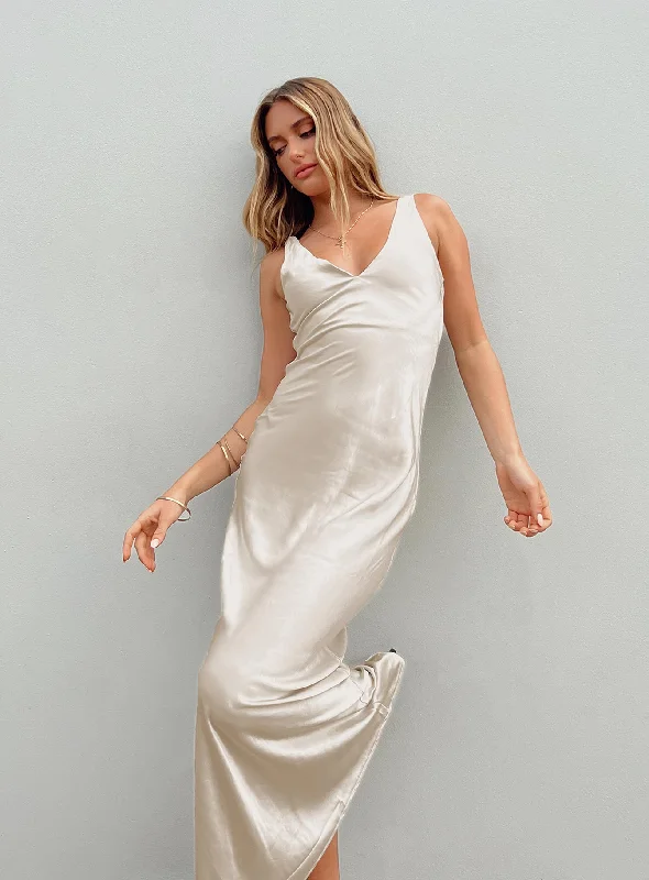 Stylish Women's Clothing Norma Maxi Dress Champagne