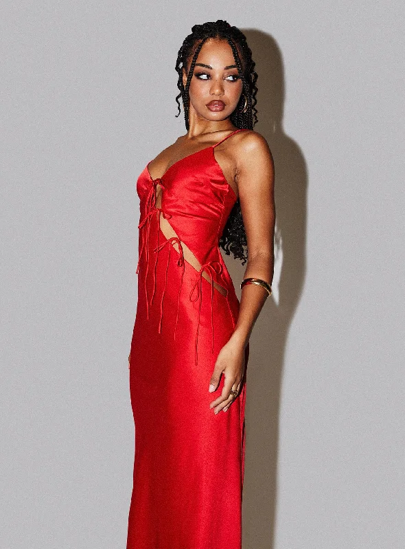 Sophisticated Fashion About A Girl Maxi Dress Red