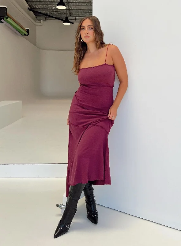 Women's Clothing For Everyday Wear Andros Maxi Dress Burgundy