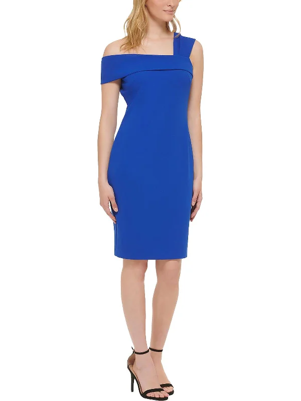 Comfortable Outfit For Women Womens Asymmetrical Knee Sheath Dress