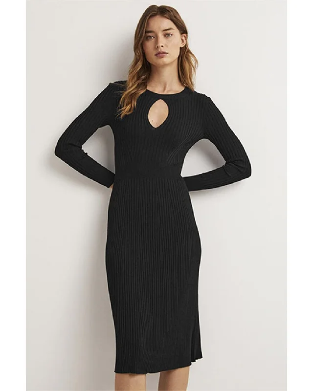 Preppy Style Boden Ribbed Cut Out Dress