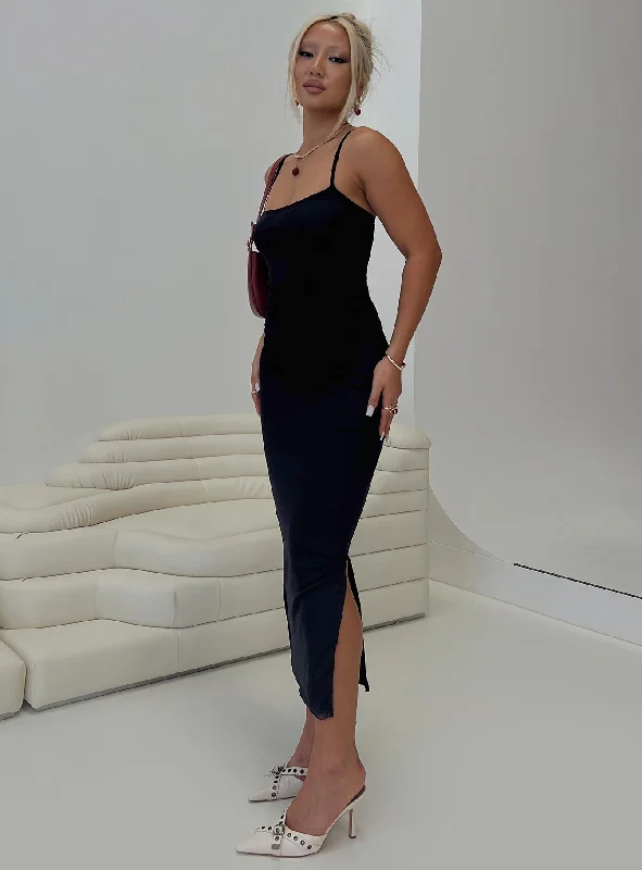 Women's Elegant Clothing Sets Apolline Maxi Dress Black