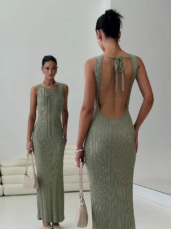 Women's Evening Outfit Mayok Maxi Dress Sage