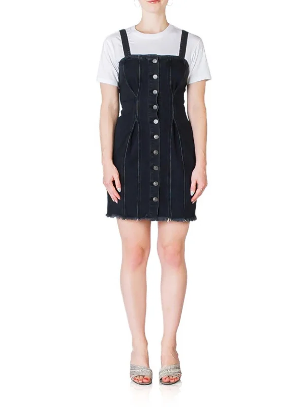 Relaxed Fashion The Corset Denim Dress in Torpedo