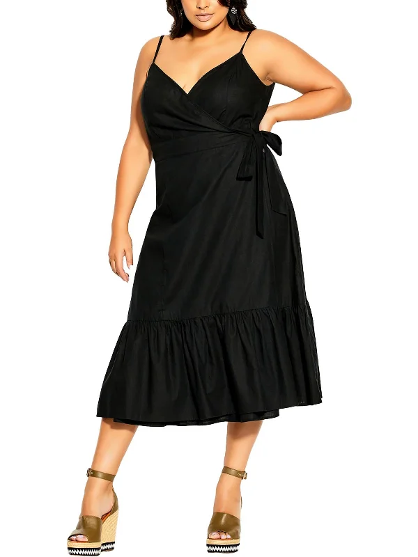 Seasonal Sale Plus Womens Casual Long Fit & Flare Dress