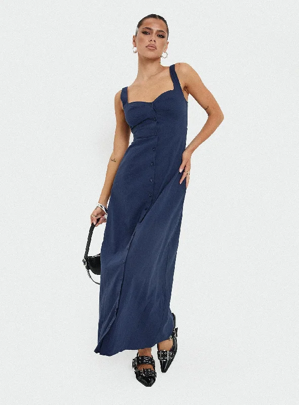 Chic Women's Outfit Vaugn Maxi Dress Navy