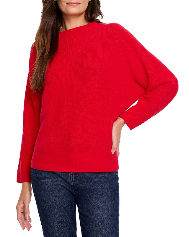 Women's Comfortable Lounge Outfit Fashion Forward Style NIC+ZOE Shaker Knit Mock Sweater Women's Comfortable Lounge Outfit Fashion Forward Style NIC+ZOE Shaker Knit Mock Sweater