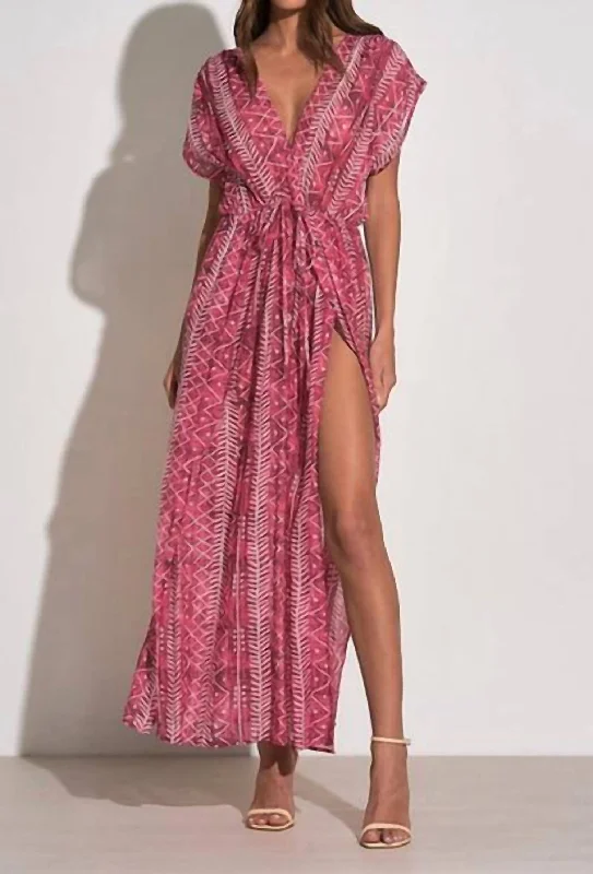 Versatile Outfits Lenni Maxi Cover Up Dress In Red