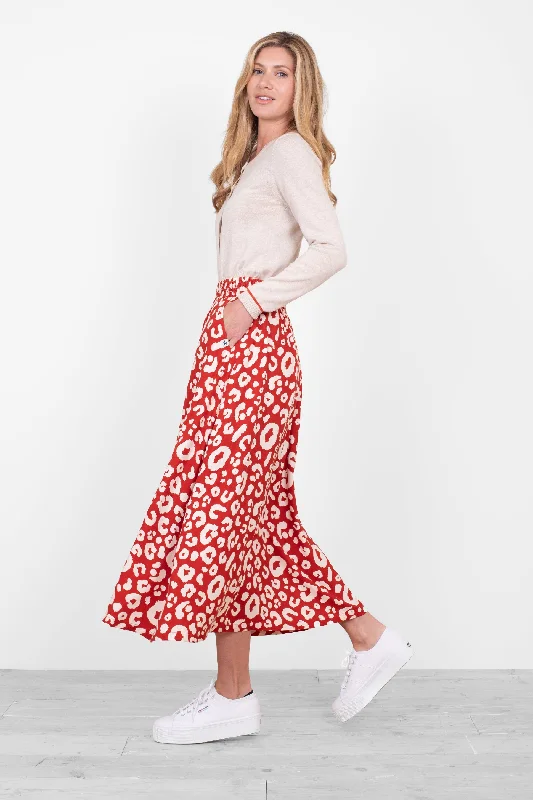 Women's Trendy Garments Refined Simplicity Leopard Midaxi Skirt