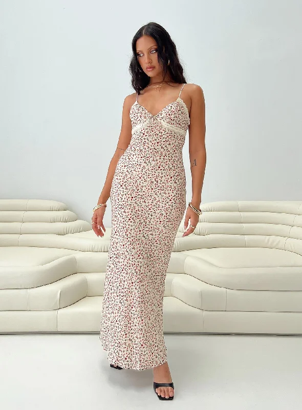 Flash Discount Emily Bias Cut Maxi Dress Floral