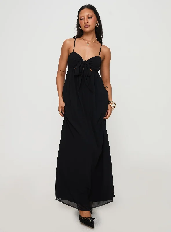 Minimalist Women's Fashion Clothing Granno Maxi Dress Black
