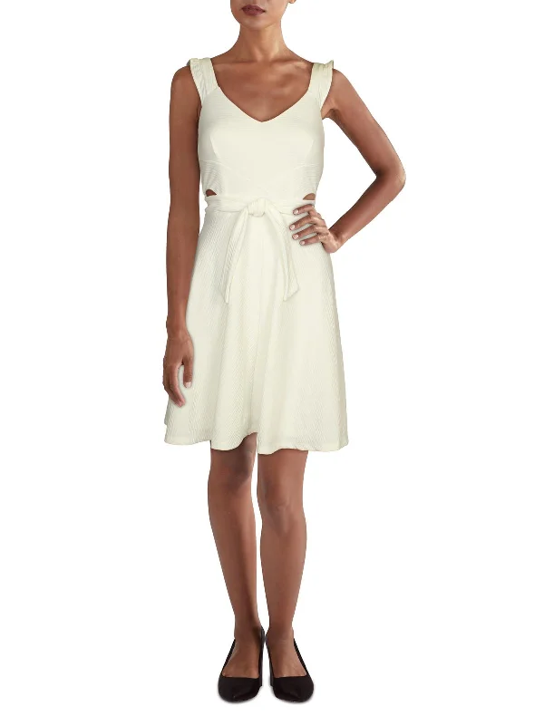 Women's Trendy Clothes Womens V-Neck A-Line Fit & Flare Dress