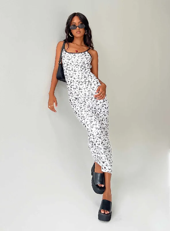 Online Clothing Boutiques Knox Maxi Dress White / Black Floral