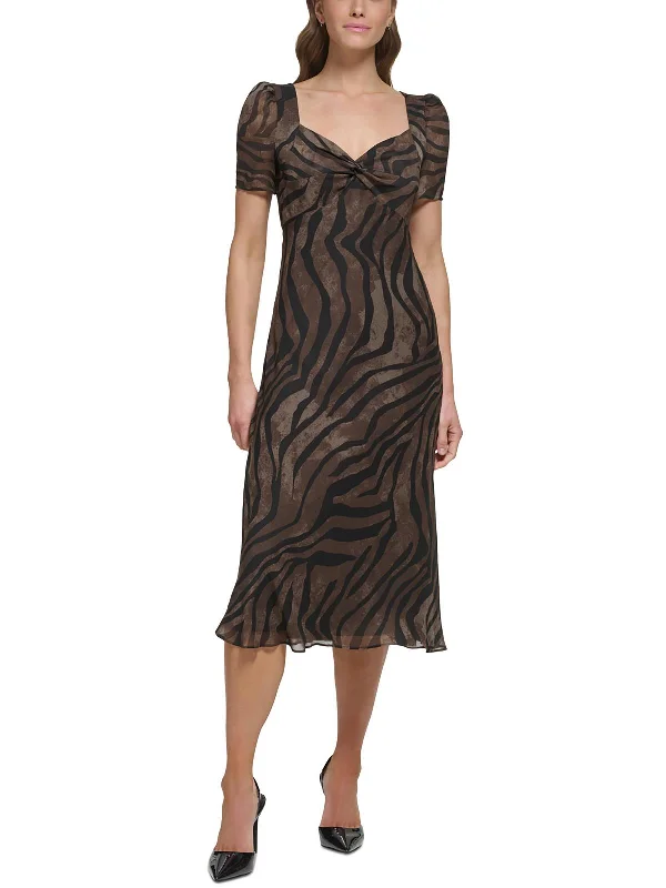 Women's Athletic Outfit Womens Animal Print Polyester Sheath Dress
