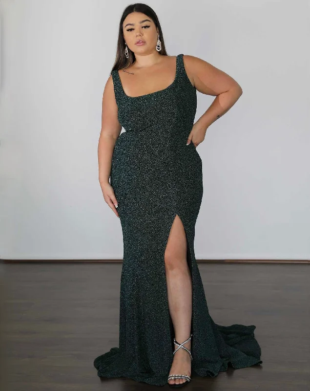 Seasonal Trends Lana Metallic Jersey Gown - Forest Boho - Chic Festival - Ready Style