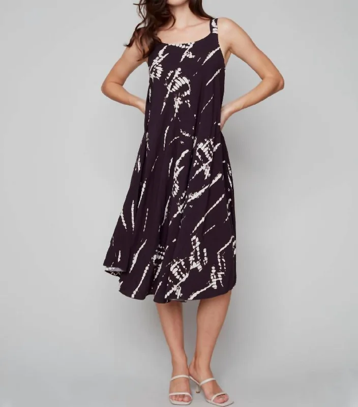 Women's Vintage-Inspired Clothing Printed Cami Dress In Black