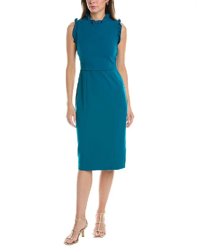 Women's Clothing With Trendy Designs Maggy London Ruffle Detailed Sheath Dress