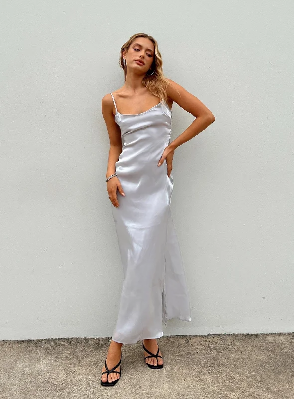 Women's High-Fashion Garments Beryl Maxi Dress Silver