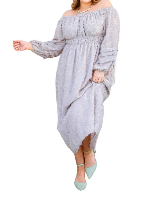 Women's Clothing Sale All Is Well Dress In Opal Gray