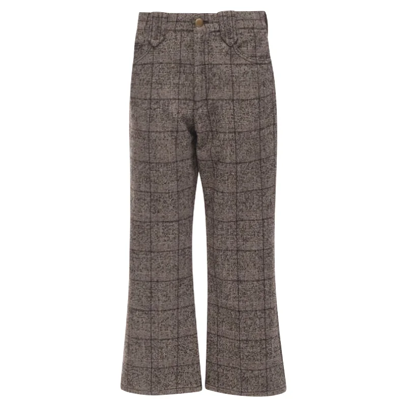 Women's Office Attire Chic Casual Style Marc Jacobs check tweed boucle wide leg cropped pants Women's Office Attire Chic Casual Style Marc Jacobs check tweed boucle wide leg cropped pants