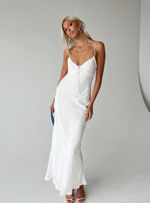 Women's Plus-Size Clothes Emily Maxi Dress White Tall
