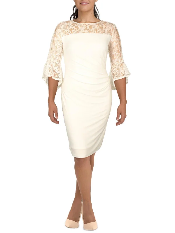 Casual Chic Clothing Womens Lace Knee-Length Sheath Dress