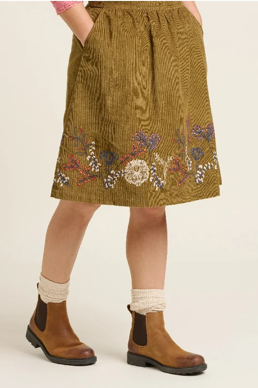 Casual Attire For Women Festival Fashion Embroidered Cord Skirt