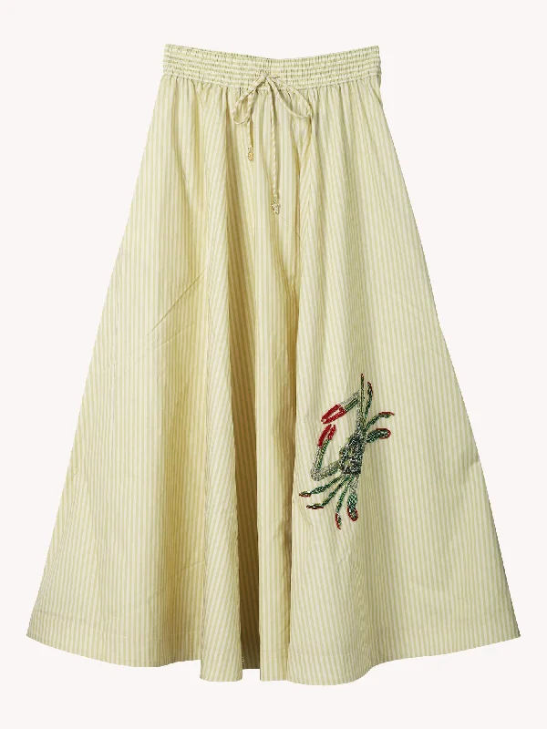 Women's Effortless Casual Outfit Free Spirited Fashion SEB EMBELLISHED SKIRT