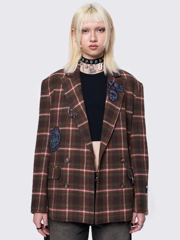 Stylish Clothes For Women Fashion-Forward Audrey Plaid Blazer