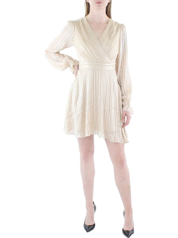 Casual Clothes For Women Juniors Womens Chiffon Metallic Sheath Dress