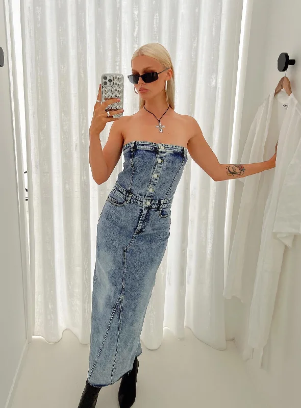 Women's Clothing for All Occasions Kasim Denim Maxi Dress Blue