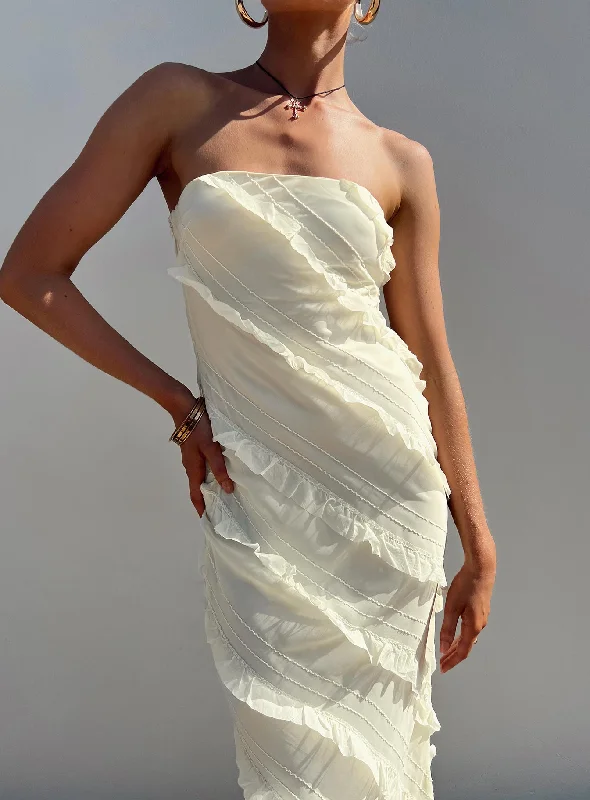 Affordable Trendy Clothes For Women Baylie Maxi Dress Yellow