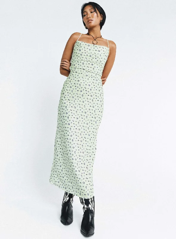 Formal Outfit For Women Malabar Maxi Dress Mint / Floral
