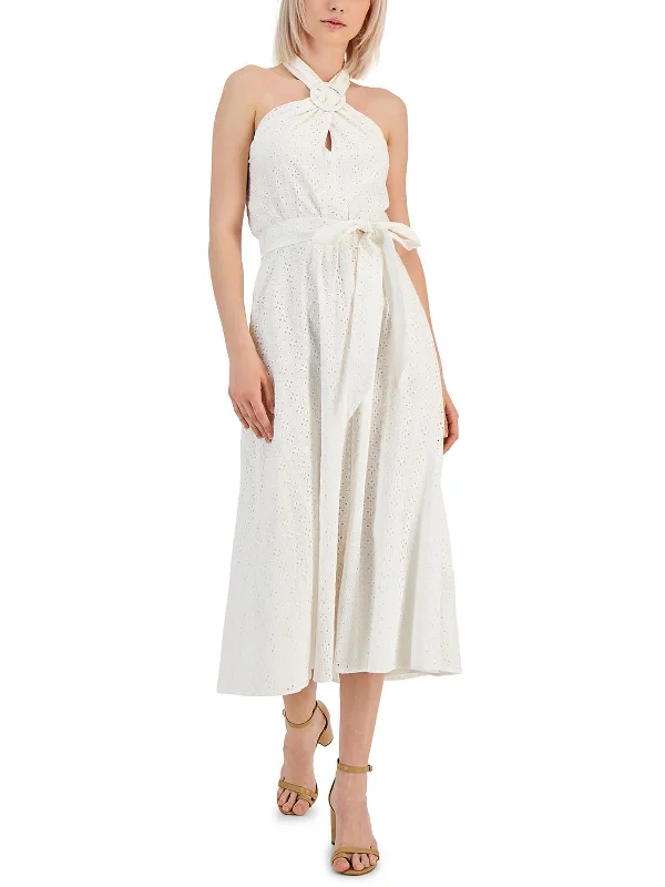 Women's Vacation Garments Womens Open Back Long Halter Dress