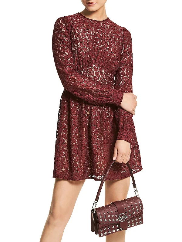 Women's Activewear Outfit Womens Lace Mini Fit & Flare Dress