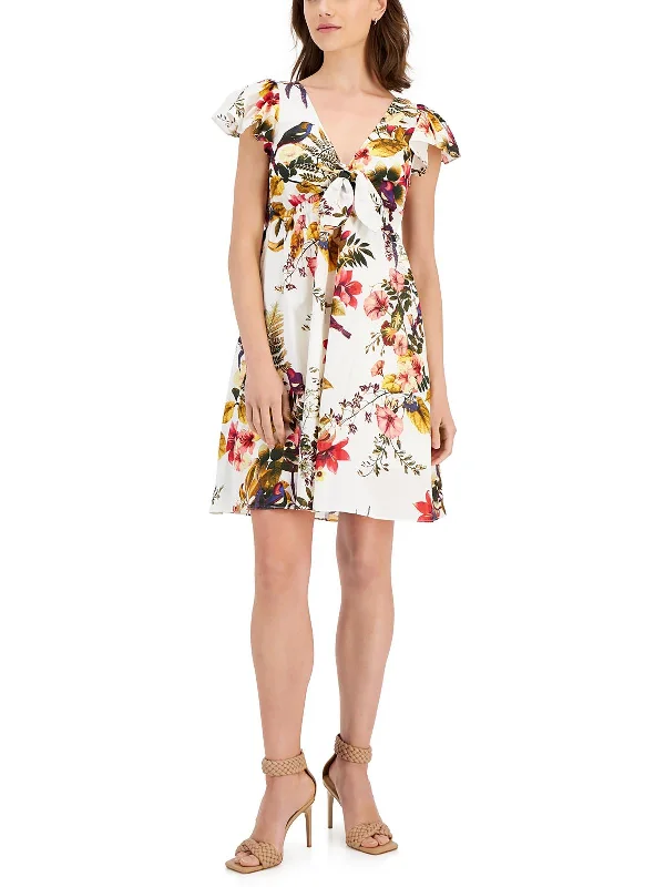 Flash Sales Today Womens Cotton Empire Waist Fit & Flare Dress